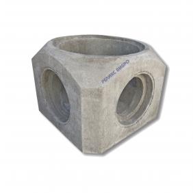 Manhole base Ø1000 mm, socket Ø500/Ø500/ Ø500, h=1000mm
